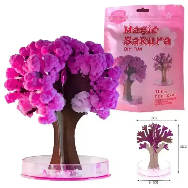 Чарівне зростаюче дерево Magic Sakura, штучна квітка сакури з паперу