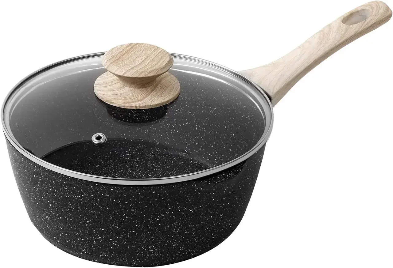 Saucepan with thick bottom 1.2 L, non-stick ceramic coating, 16 cm, Rainberg RB-769