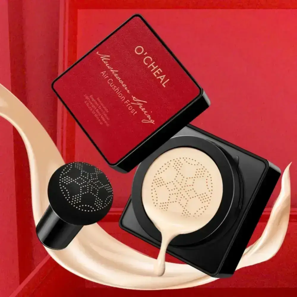 Кушон для лица Beauty Linasi Red O'CHEAL, натуральный оттенок, + спонжик