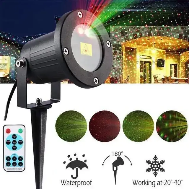 Уличный лазерный проектор Outdoor Laser Light, металлический водонепроницаемый корпус