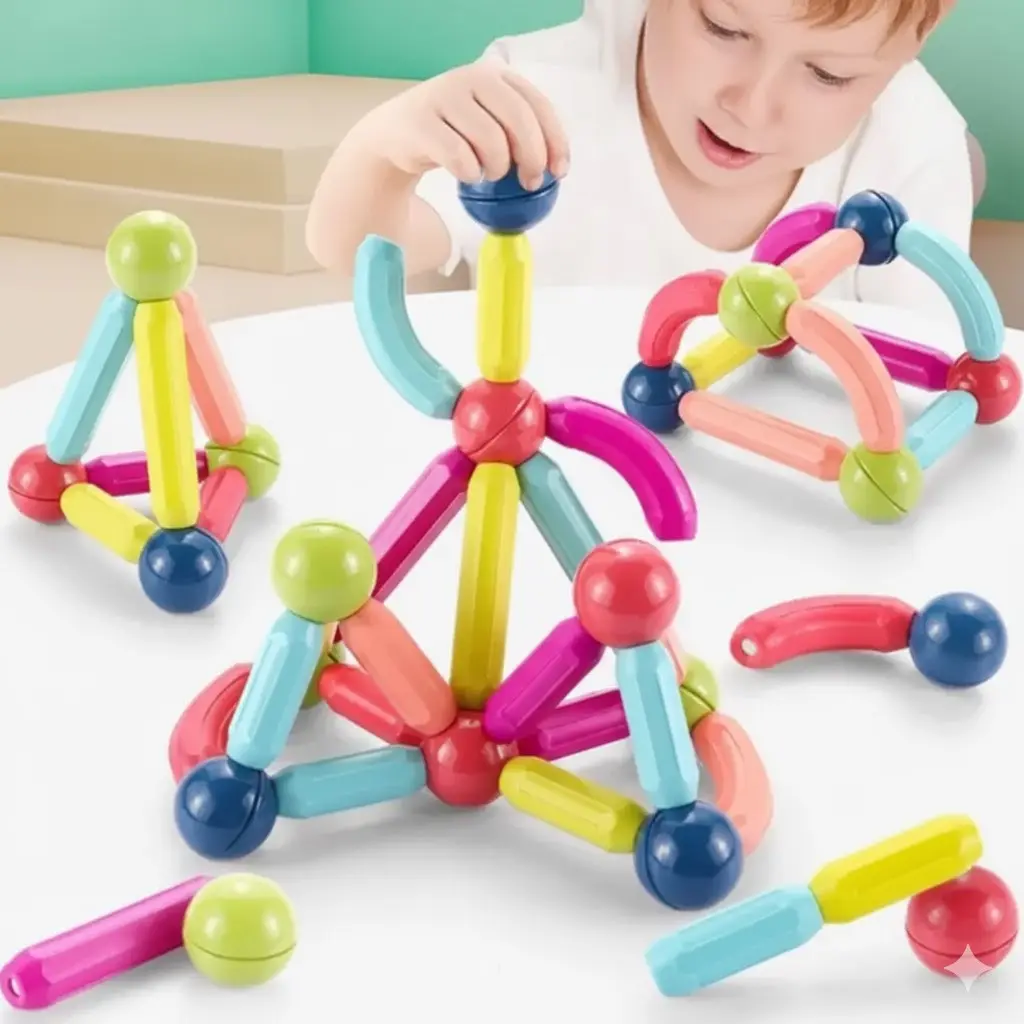 Kids Magnetic Building Blocks SKY Magnetic Sticks, 25 pieces