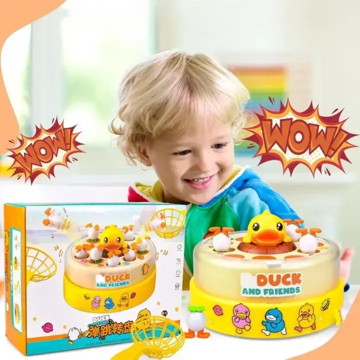 Musical Carousel "Catch the Duck" with Jumping Ducklings & 2 Nets, B.Duck and Friends