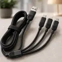 Фото 4 — Кабель 3 в 1 для зарядки USB с разъемами Type-C, Lightning и Micro USB / Кабель быстрая зарядка до 6A 26X-202