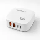 Фото 3 — Зарядное устройство 4in1, 120W, 2xUSB-A, 2xType-C, Super Fast, Белый / Сетевой адаптер питания / Быстрая зарядка для телефона