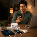Фото 6 — Зарядное устройство 4in1, 120W, 2xUSB-A, 2xType-C, Super Fast, Белый / Сетевой адаптер питания / Быстрая зарядка для телефона