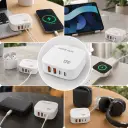 Фото 4 — Зарядное устройство 4in1, 120W, 2xUSB-A, 2xType-C, Super Fast, Белый / Сетевой адаптер питания / Быстрая зарядка для телефона