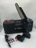 Photo 2 — Аккумуляторная пила цепная на 8 дюймов V-Tekk + 2 аккумулятора пила минипила 3600 об/мин с функцией механической смазки + кейс