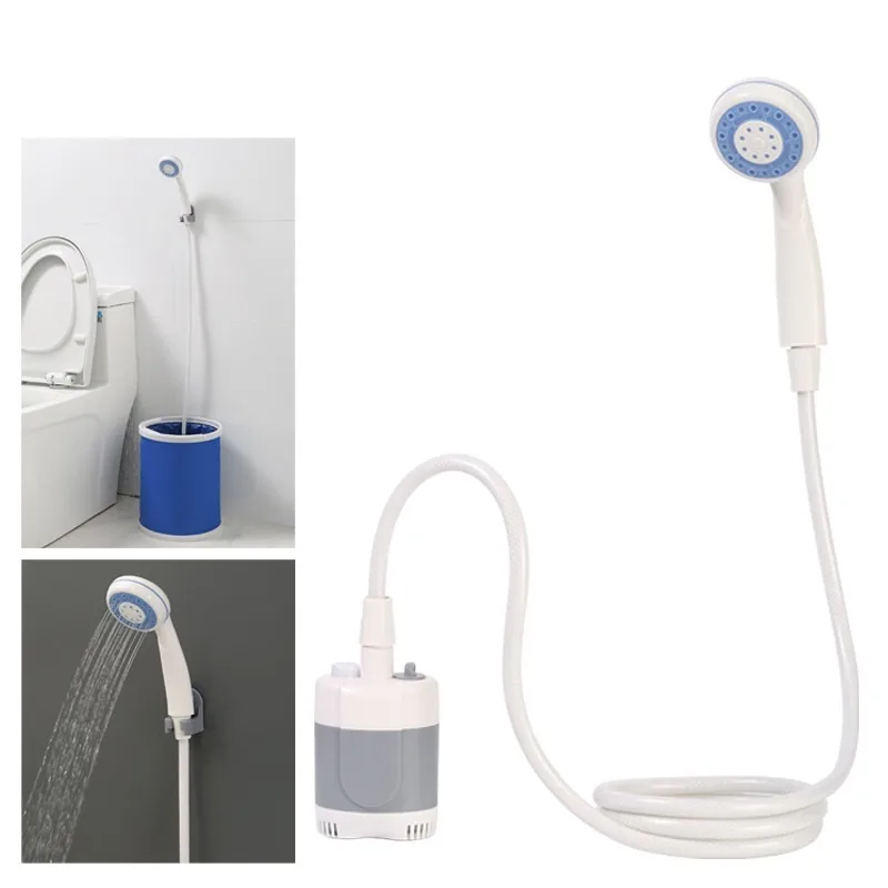 Душ портативний кемпінговий з помпою на акумуляторі, USB, 2200 мАг, Travel Shower