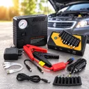Фото 1 — Автомобильное пускозарядное устройство Jump Starter 9980 мАч с компрессором в кейсе