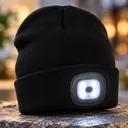 Фото 1 — Акумуляторна шапка з LED-ліхтариками USB / Шапка B028 з подвійним підсвічуванням спереду та ззаду