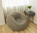 Фото 4 — Крісло-пуф надувне Inflatable Sofa (крісло-мішок) 110×110×85 см, бежеве