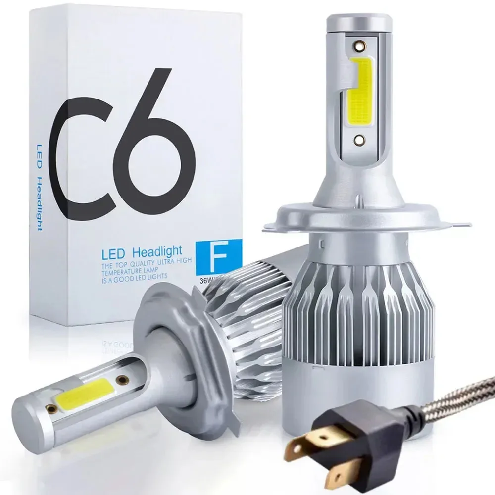 Автомобильные LED лампы C6-H4 36W / Комплект автомобильных ламп 2 шт