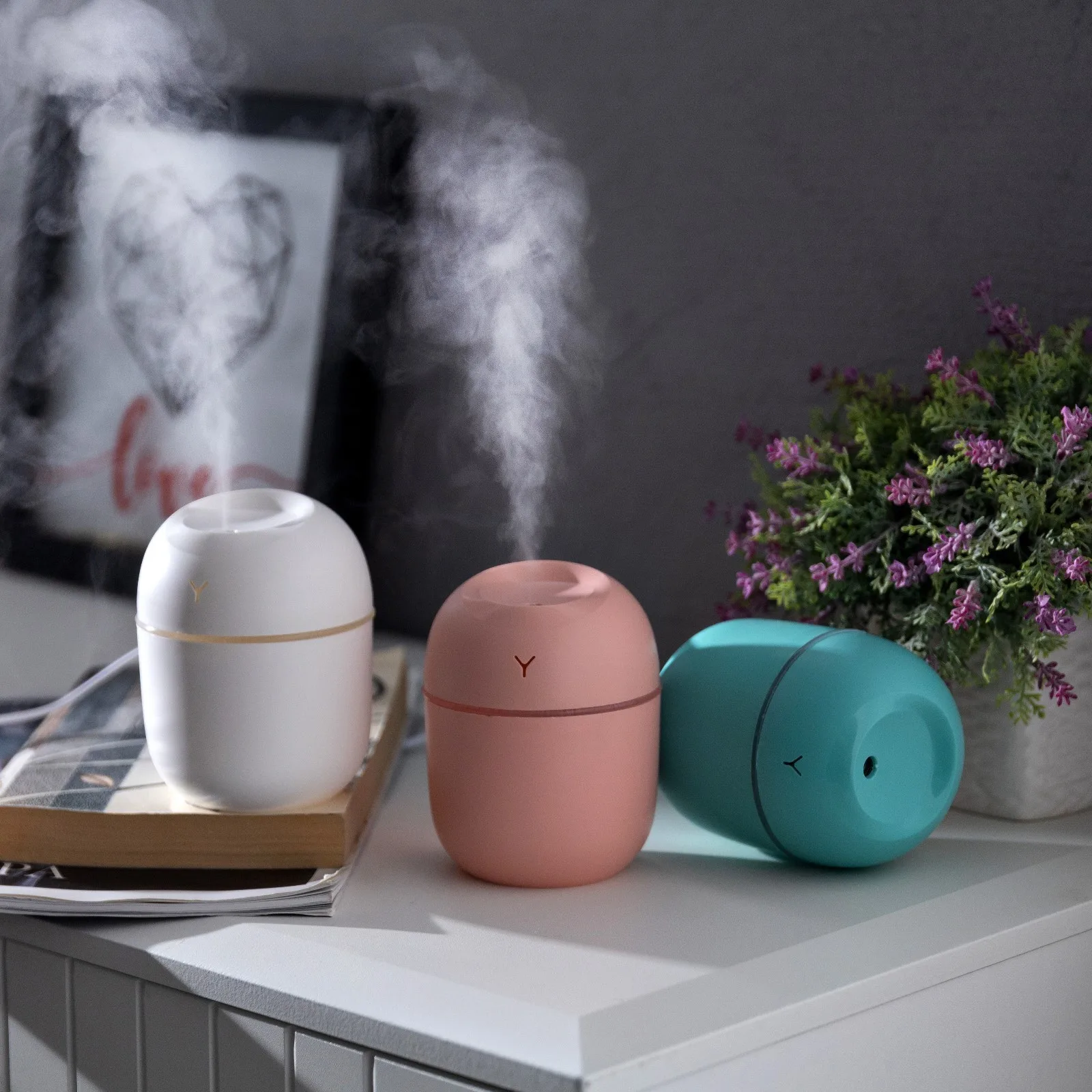 Увлажнитель воздуха ультразвуковой мини USB с подсветкой