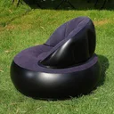 Фото 3 — Крісло надувне AIR SOFA велюрове 80×80×67 см, темно-синє