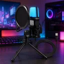 Фото 1 — Мікрофон конденсаторний Yanmai SF666R USB з RGB-підсвічуванням