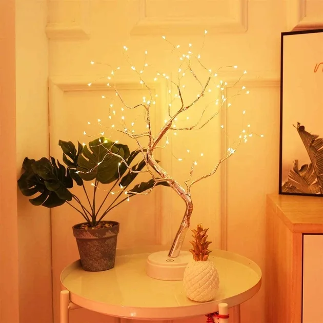 Настільний світильник-дерево DIY Auelife Бонсай, 108 LED, тепле світло