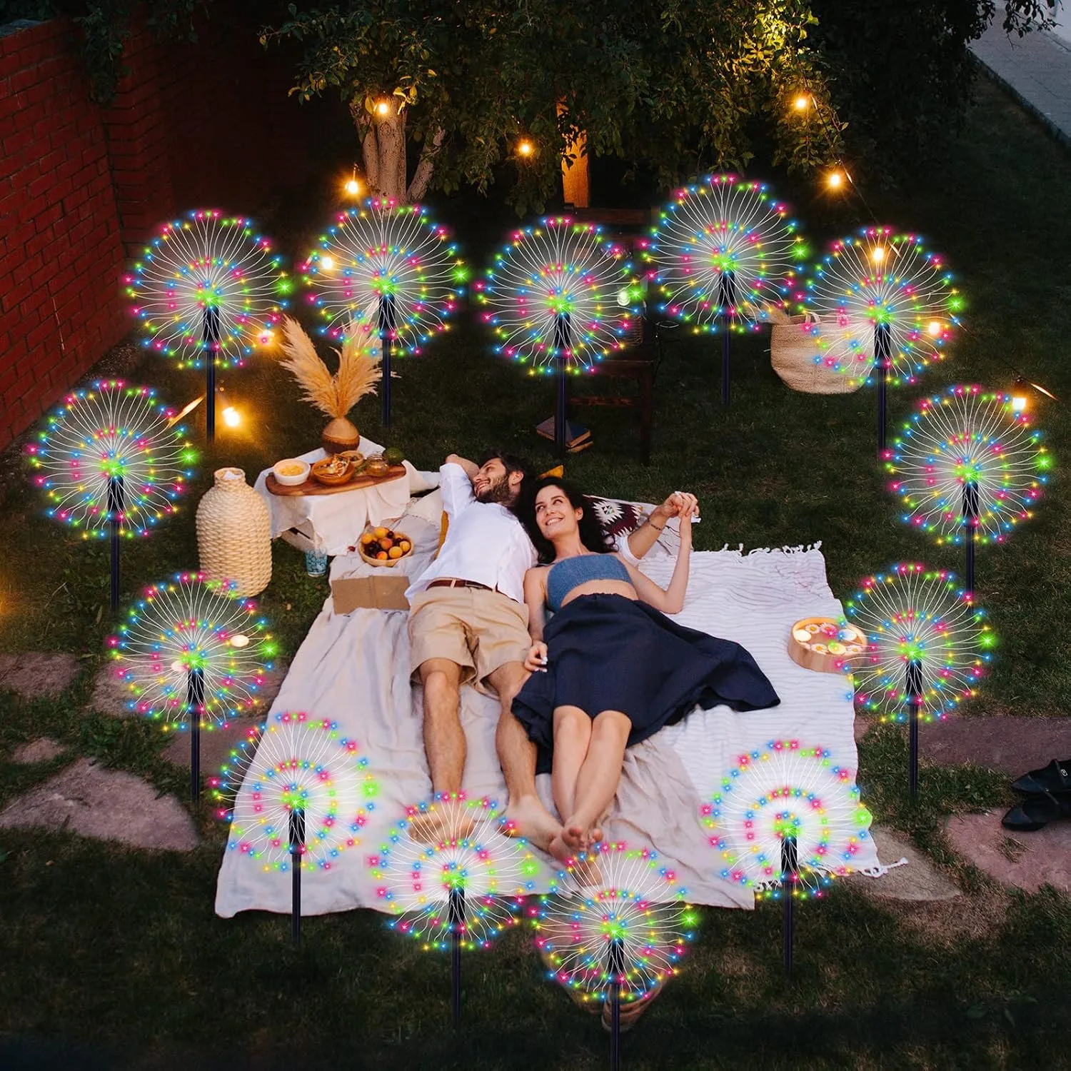 Садовий світильник "Салют" на сонячній батареї SFK-41, 2 шт