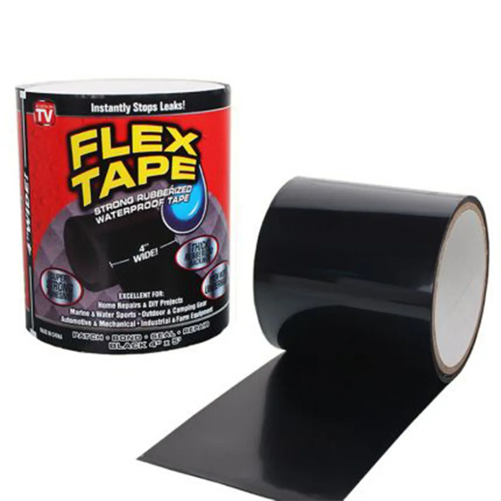 Водонепроникна надміцна скотч-стрічка Flex Tape, 10 см