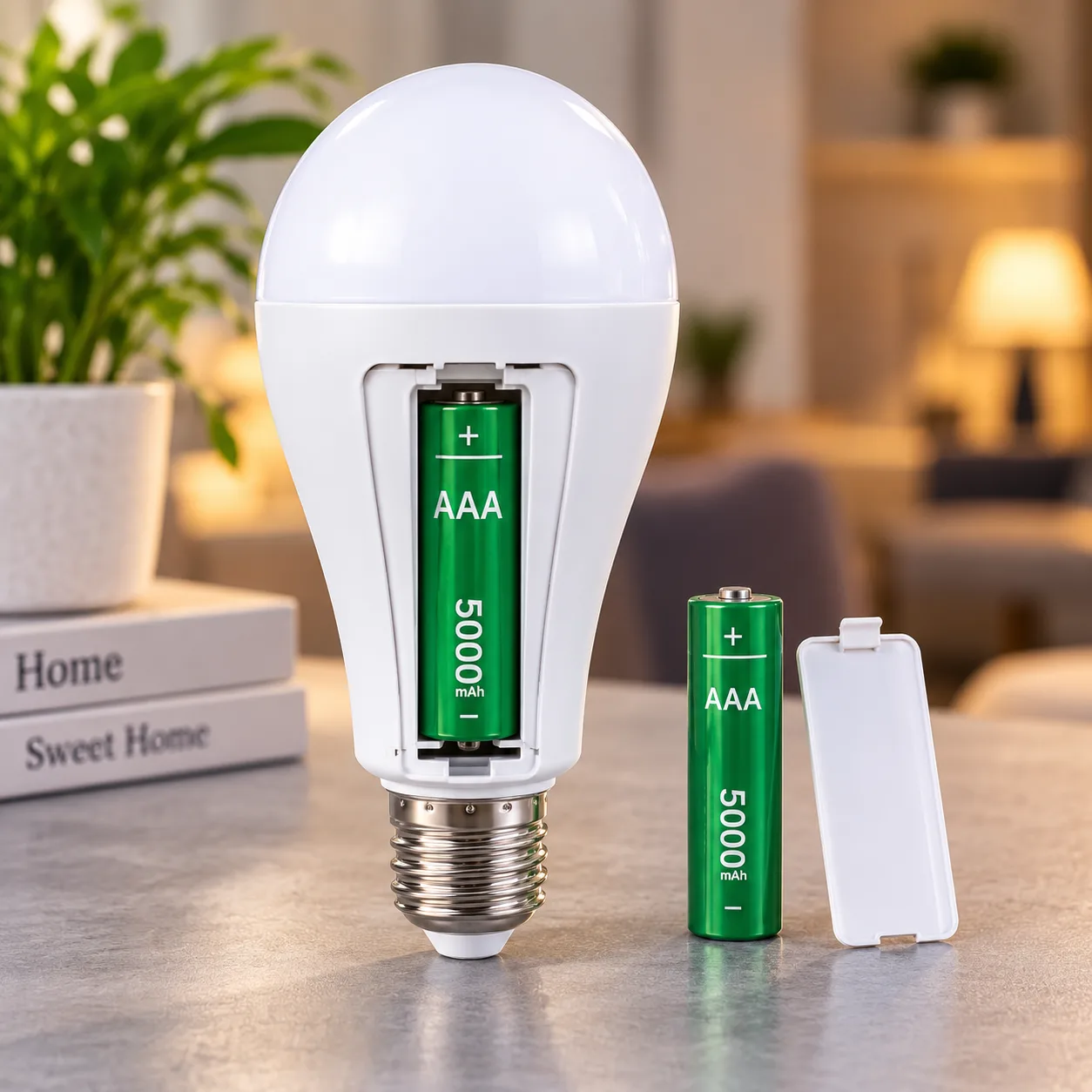 Акумуляторна LED-лампа Type-C 30 Вт E27 / Автономна лампочка в патрон 3 АКБ×18650