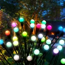 Фото 3 — Сонячний садовий ліхтар "Світлячок", 70 см, 6 LED, різнобарвний, 2 шт