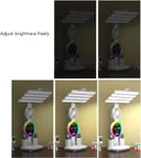 Фото 2 — Настільна LED лампа акумуляторна, 4 плафони, RGB-підсвічування, годинник, вентилятор