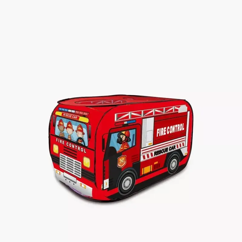 Kids play tent TK Group TENT 'Fire Truck', 110x70x70 cm, red, with carry bag
