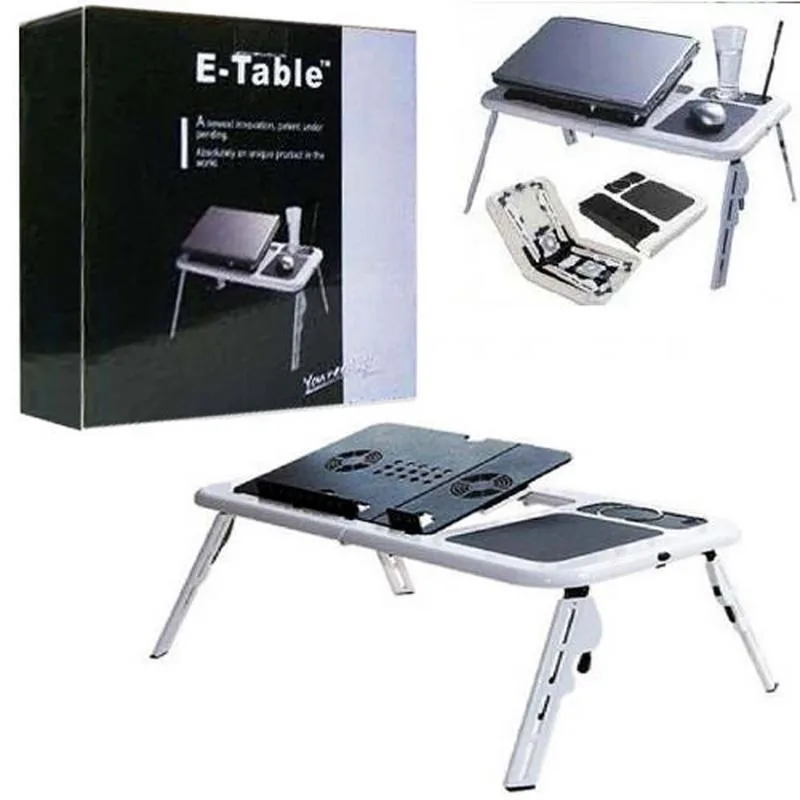 Стол-подставка для ноутбука E-Table с охлаждением, регулировкой наклона и высоты