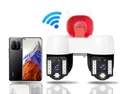 Фото 2 — Камера відеоспостереження WiFi V380pro, поворотна 360°/90°, водонепроникна, нічне бачення, датчик руху, 4 Мп, x10 zoom
