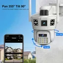 Фото 4 — Wi Fi камера відеоспостереження 3 лінзи SD 39 APP V380pro