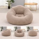 Фото 2 — Крісло-пуф надувне Inflatable Sofa (крісло-мішок) 110×110×85 см, бежеве