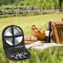Photo 4 — Camping picnic set 10-in-1, stainless steel, in case, black, 10 pieces