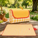 Photo 1 — Falcon foldable picnic mat/blanket, 200x150 cm, waterproof, yellow