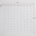 Фото 4 — Гірлянда водоспад Curtain-Lights Itrains 3×1,5 м Холодний білий