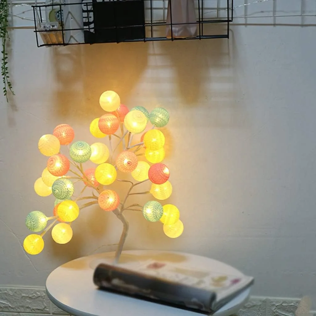 Лампа LED настільна "Дерево кольорові кулі" SFK-28, 24 LED, тепле світло, 220V
