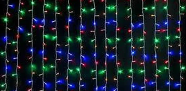 Гірлянда світлодіодна Водоспад 240 LED, 2х2.5 м, 220V, мікс, прозорий провід