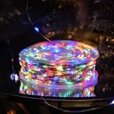 Photo 4 — Dew drop string lights 200m, multicolor, green wire, remote, 8 modes