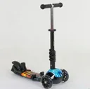 Photo 6 — 3-wheel scooter 5-in-1, blue, with light-up wheels, seat and parent handle