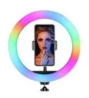 Фото 4 — Кільцева світлодіодна лампа RGB 30 см з кріпленням для телефону