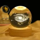 Фото 3 — Нічник 3D кришталева куля "Супутник" світлодіодний