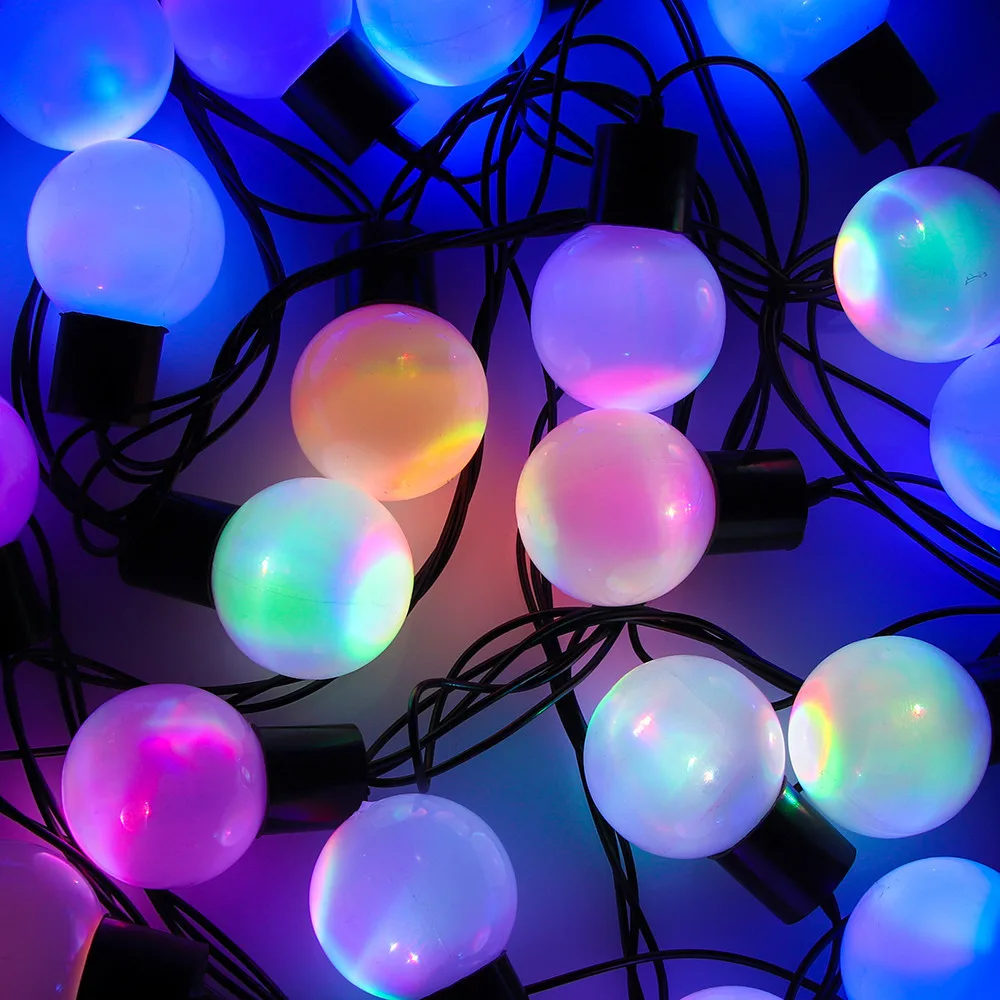 Гірлянда матова кулька 28 LED, 5 м (флеш), 10 мм, вулична світлодіодна