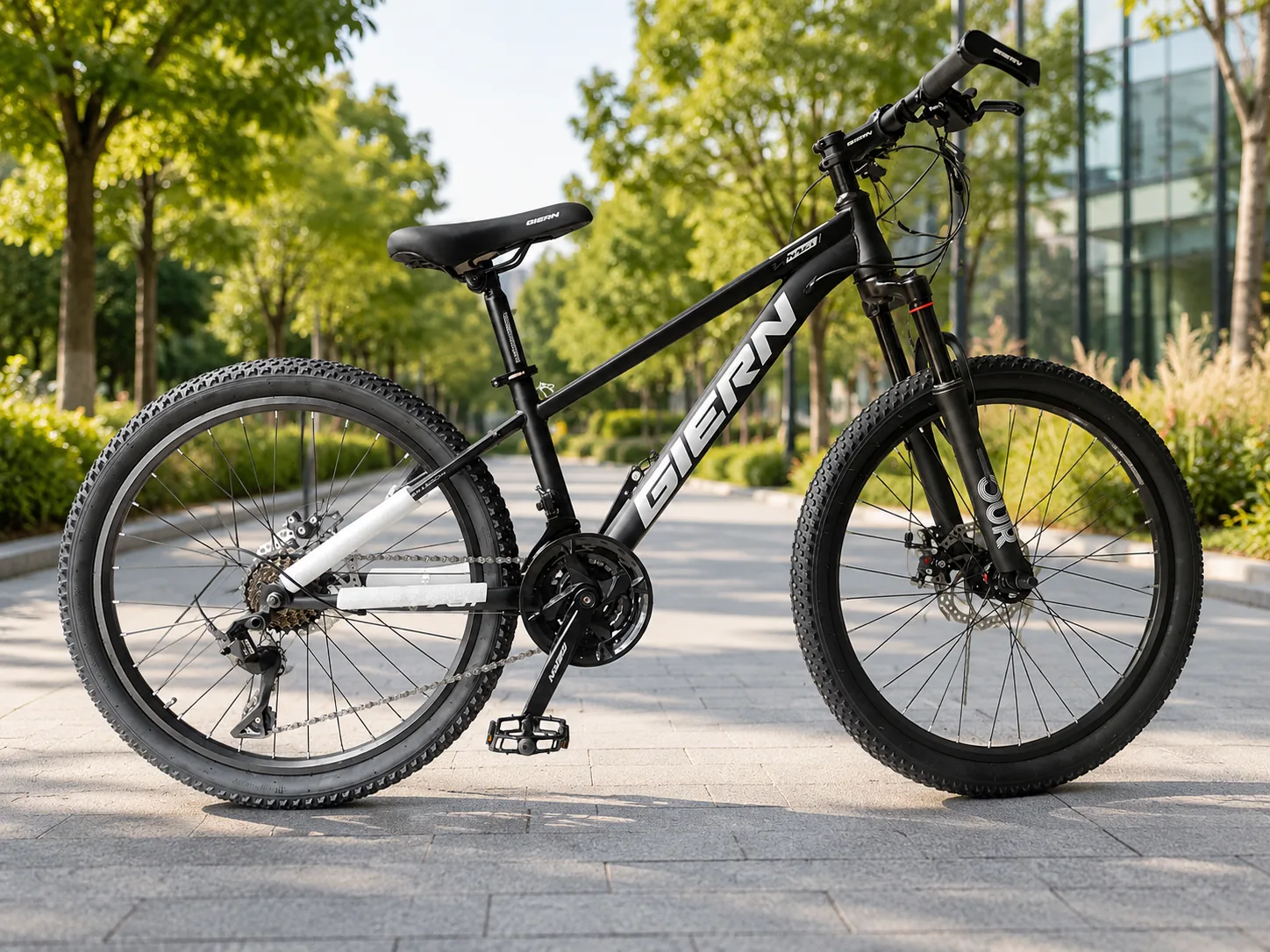 Гірський велосипед GIERN 24-701, 24", сталева рама, обладнання L-TWOO, чорний