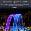 Photo 5 — Solar-powered pool fountain with RGB lighting, foldable, dual nozzle