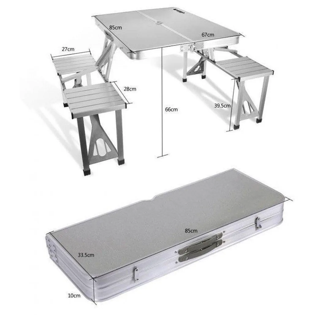Складний алюмінієвий стіл для пікніка зі стільцями Picnic Table