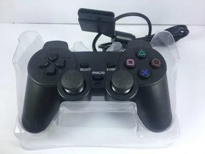 Джойстик PS2 проводной SONY label, желтый блистер