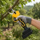 Photo 3 — Garden tool set 6-in-1 VOLLYX 48VF: mower, pruner, saw, blower, shears, extension pole, 2 batteries, yellow