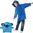 Фото 3 — Дитяча іграшка-толстовка-плед трансформер Huggle Pets Hoodie 3 в 1, з капюшоном і рукавами, блакитна