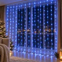 Фото 1 — Гирлянда водопад Curtain-Lights Itrains 3×1,5 м Синий