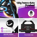 Фото 4 — Велотренажер Everfit Spin Bike 118 синій, з маховиком, підсклянником та ЖК-дисплеєм