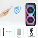 Фото 5 — Колонка Bluetooth TTD-2809, 20 Вт, с караоке-микрофоном, пультом и подсветкой
