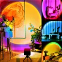 Фото 4 — Sunset Lamp RGB 16 кольорів, проекційний світильник заходу сонця з пультом